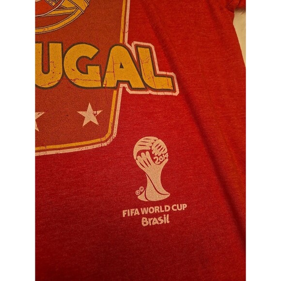 Portugal Brasil FIFA World Cup 2014 Brazil Soccer T Shirt Ronaldo Red Small NEW - Picture 4 of 8